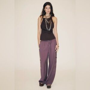 ZARA FLOWY CARGO PANTS SUZE M